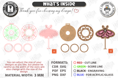 Sewing Pincushion Laser Cut | Needle Holder Stand | Moth SVG Product Image 3