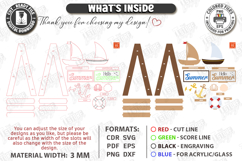 Mini Decorative Ladder Shelf Laser Cut | Easter Tiered Tray Product Image 3