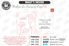 Mother's Day Greeting Card Laser Cut | 3D Floral Card Laser Product Image 3