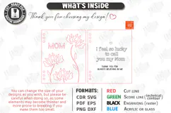 Mother's Day Greeting Card Laser Cut | 3D Floral Card Laser Product Image 3
