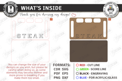 Steak Board Laser Cut Bundle | Serving Tray | BBQ Platter Product Image 8
