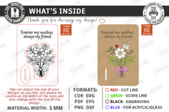 Mother's Day Wooden Card Laser Cut | Layered Card SVG | CNC Product Image 3