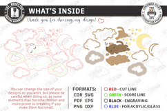 Nursery Luminous Wall Décor Laser Cut Bundle | Night Light Product Image 8