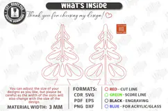 3D Christmas Tree Laser Cut | Tabletop Christmas Decor Laser Product Image 3