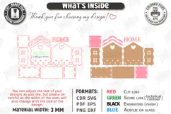 Valentine's Day Candle House Laser Cut | Candle Holder SVG Product Image 3
