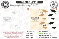 Graduation Welcome Signs Laser Cut Bundle | Graduation Party Product Image 8