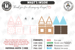 3D Lantern House Laser Cut | Wood and Acrylic Night Light Product Image 3