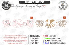 Flexible Animal Keychain Laser Cut | Bag Charm | Dragon SVG Product Image 3