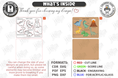 Wooden Kids Puzzle Laser Cut | Kids Laser | Dinosaurs SVG Product Image 3