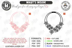 Gothic Leather Necklace Laser Cut | Leather Jewelry | Choker Product Image 3