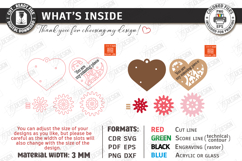 Mechanical Heart Keychain Laser Cut | Moving Gear Heart SVG Product Image 3