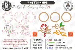 3D Christmas Napkin Ring Laser Cut | Festive Table Decor Product Image 3