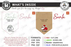 Personalized Santa Please Stop Here Banner Laser Cut | CNC Product Image 3