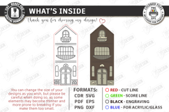 Miniature Village Block Toy Laser Cut | Layered Town House Product Image 3