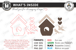 Spring Birdhouse Wall Decor Laser Cut | Home Decor Product Image 3