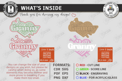 Mother's Day Keychain Laser Cut | Granny Keyring |Floral SVG Product Image 3