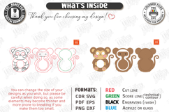 Wood Animal Toy Laser Cut | Push Toy | Kids Laser | Monkey Product Image 3