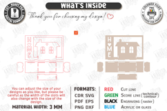 House Shaped Organizer Laser Cut | Desktop Storage Tray SVG Product Image 3