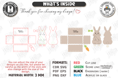 Personalised Easter Egg Bunny Basket Laser Cut | Treat Boxes Product Image 3