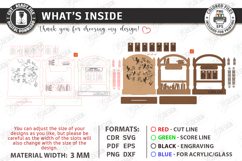 3D Layered Retro Book Tracker Laser Cut | Reading Goal SVG Product Image 3