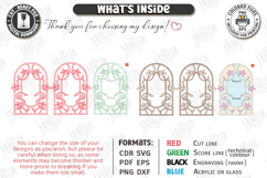 Stained Glass Wedding Welcome Sign Laser Cut | Floral Design Product Image 3