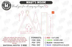 3D Minimalist Wooden and White Christmas Décor Laser Cut Product Image 3