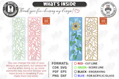 Stained Glass Bookmark Laser Cut | Faux Stained Glass Window Product Image 3