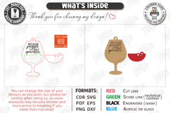 Wine Bottle Tags Laser Cut Bundle|Hanging Card Tags|Fun SVGs Product Image 9
