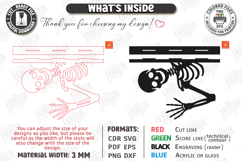 Halloween Door Corner Decor Laser Cut | Door Sign | Skeleton Product Image 3