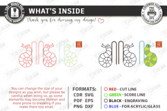 Stained Glass Style Plant Pot Clip Laser Cut Bundle | Garden Product Image 9