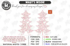 3D Christmas Tree Laser Cut | Tabletop Christmas Decor Laser Product Image 3