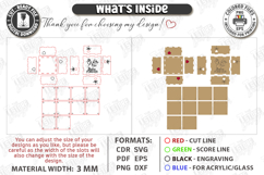 Galantines Day Photo Memory Box Laser Cut | Keepsake Box SVG Product Image 4