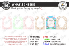 Stained Glass Wedding Welcome Sign Laser Cut | Floral Design Product Image 3