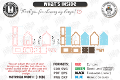 3D Lantern House Laser Cut | Wood and Acrylic Night Light Product Image 3