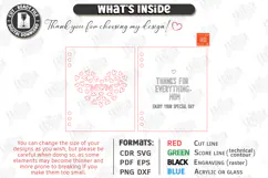 Mother's Day Greeting Card Laser Cut | 3D Floral Card Laser Product Image 3
