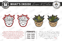 Succulent Stud Earrings with Display Card Laser Cut | CNC Product Image 2