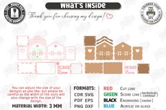 Valentine's Day Candle House Laser Cut | Candle Holder SVG Product Image 3