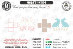 Personalised Easter Egg Bunny Basket Laser Cut | Treat Boxes Product Image 3