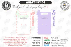 Valentine Flower Holder Card Laser Cut | Bouquet Holder SVG Product Image 2
