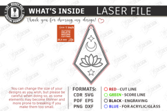 Mystic Wooden Bookmark Laser Cut | Boho Celestial Witchy SVG Product Image 3