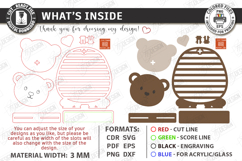 Yarn Wrapped Animal Craft Laser Cut | Shelf Sitter | Bear Product Image 3