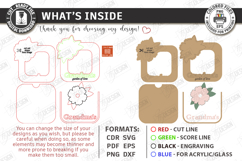 Mother's Day Mini Photo Frame Laser Cut | Picture Frames SVG Product Image 3