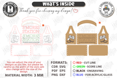 S'mores Station Box with Handle Laser Cut | S'mores Basket Product Image 3