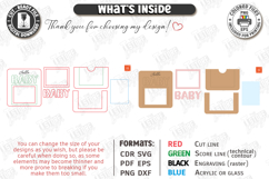 Baby Scan Frame Laser Cut | Photo Holder | New Born SVG |CNC Product Image 3