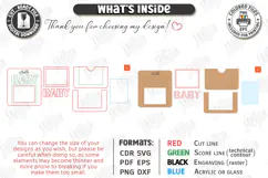 Baby Scan Frame Laser Cut | Photo Holder | New Born SVG |CNC Product Image 3