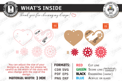 Mechanical Heart Keychains Laser Cut Bundle. Moving Gear SVG Product Image 14