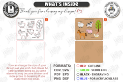 Wooden Kids Puzzle Laser Cut | Kids Laser | Farm Animals SVG Product Image 3