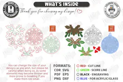 3D Layered Christmas Ornament Laser Cut | Christmas Decor Product Image 3