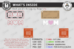 Mother's Day Keychain Laser Cut | Granny Keyring |Floral SVG Product Image 3