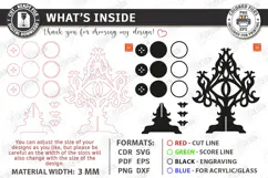 Halloween Wooden Candle Holder Laser Cut | Gothic Candelabra Product Image 3
